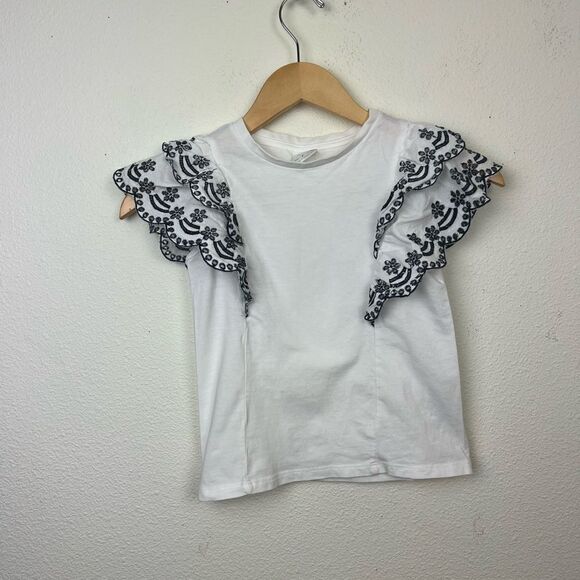 Zara EMBROIDERED SHIRT Girl size 7 - Picture 2 of 9